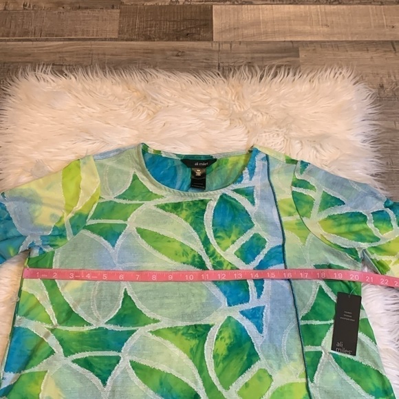 NWT Ali Miles stretch relaxed textured top MP - Picture 8 of 11